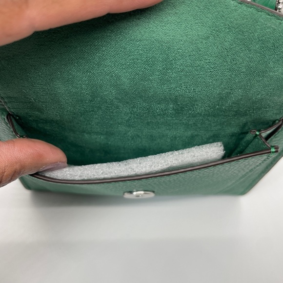 Coach Mini Pepper Crossbody in Green Leather with Silver Hardware - Picture 5 of 14